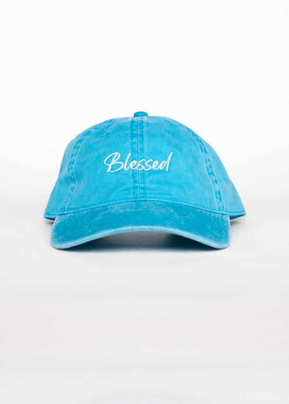 Cap Twill Garment Washed BLESSED Lake Blue